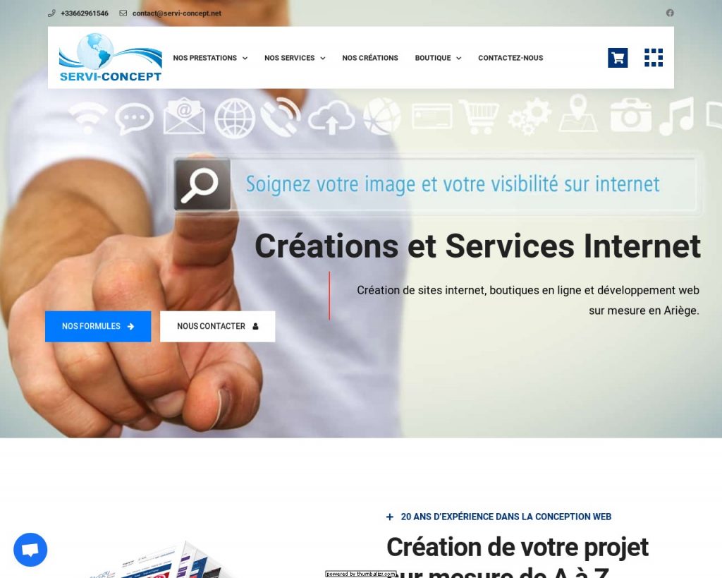 Servi-Concept à Aigues-Vives, Création de sites internet dans toute la France
